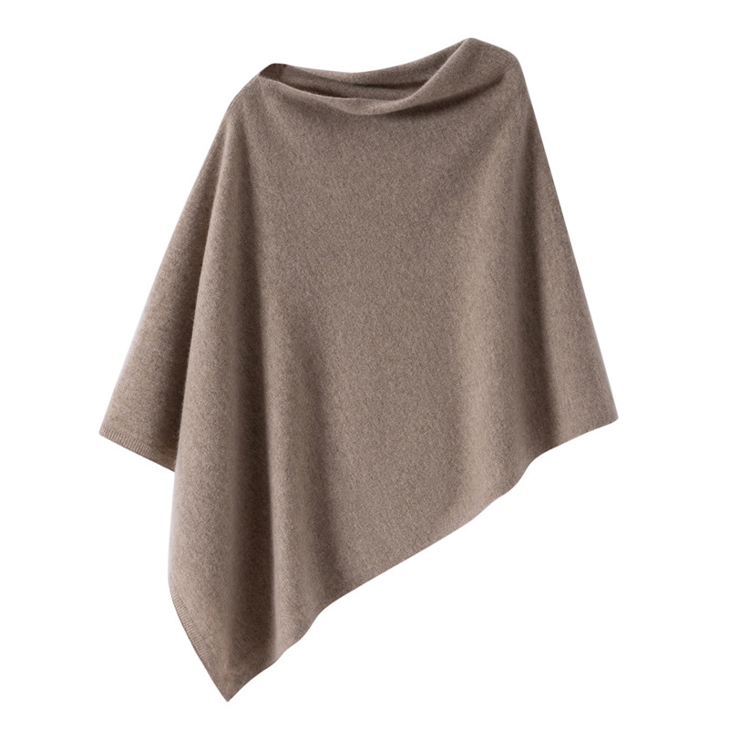 ファッショナブルな無地カシミヤショールレディース多機能マント暖かいショールスカーフデュアルパーパスニットセーター