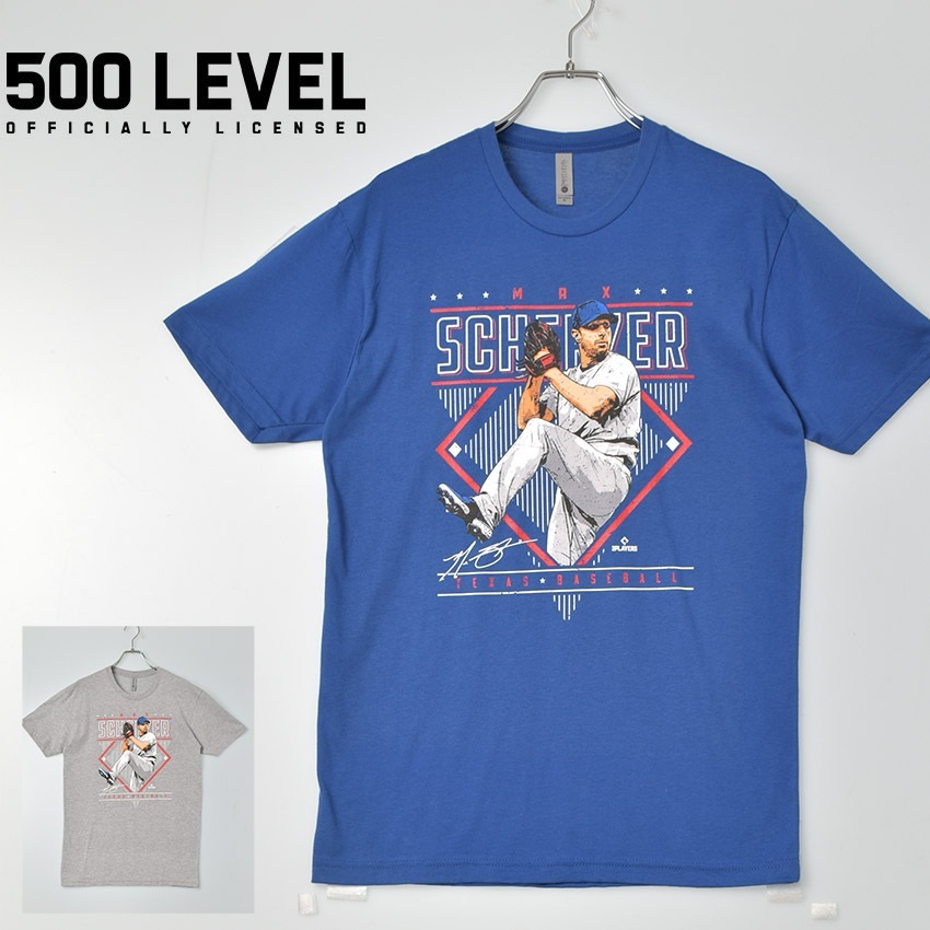マックスシャーザー 野球 選手 プリント MLB メジャーリーグ 半袖Tシャツ メンズ BNLCROY-XX-0073-070-06 ウエア トップス カットソー テキサスレンジャーズ