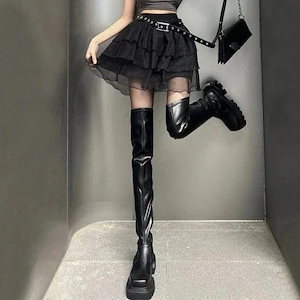 大人気! 长靴ニーハイブーツ レザーブーツ 小柄 厚底 5cm台 身長アップ 弾力性 裏起毛 薄手2タイプ レディース スクエアトゥ ロングブーツ ハイヒール メガ割