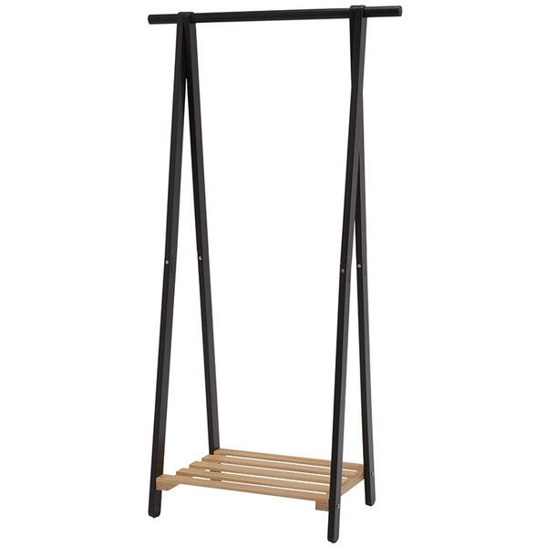 MHR-6033NDG ダークグレー [すのこ付き 天然木ハンガーラック 幅80cm 組立式] メーカー直送