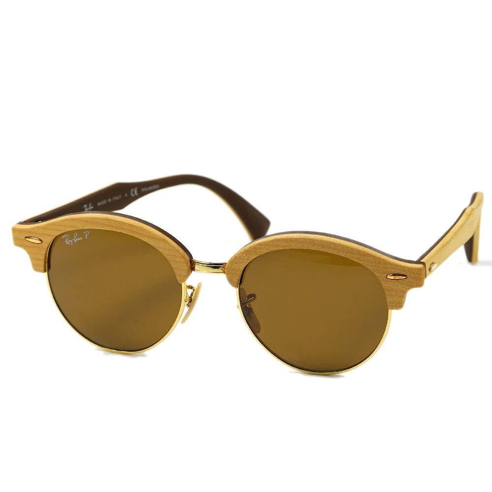 レイバン サングラス 偏光レンズ クラブラウンド ウッド RAYBAN CLUBROUND WOOD 0RB4246M 11795751 サイズ51 イタリア製 18,352円