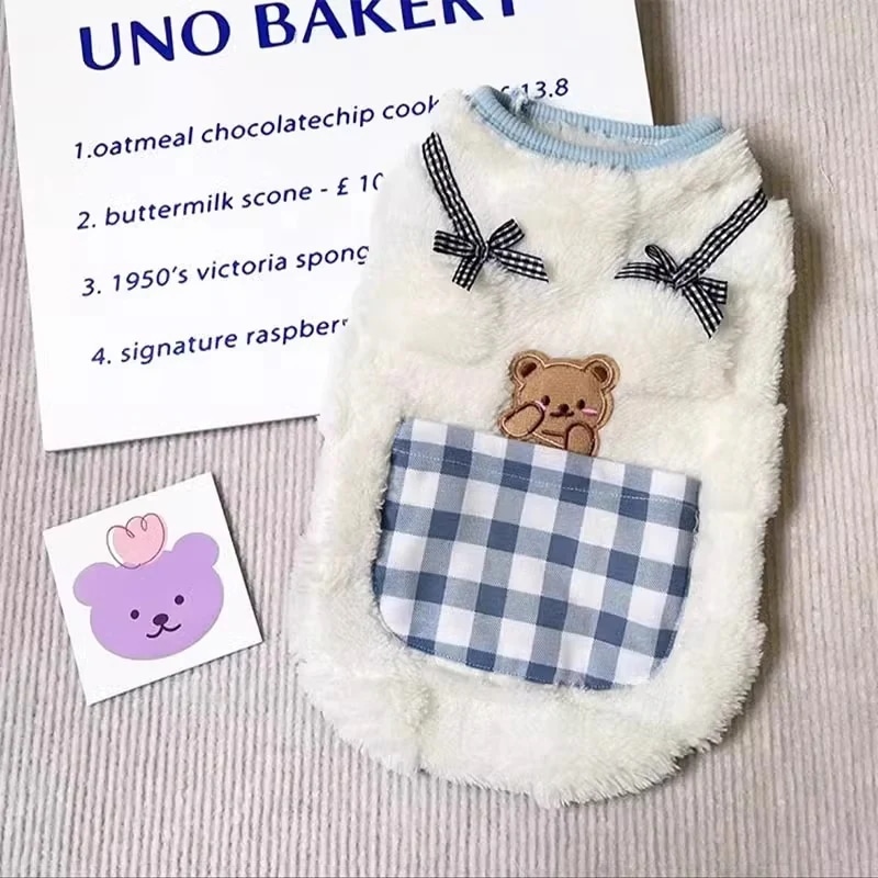 犬用のかわいいノースリーブの暖かいベスト新しい秋冬スタイル流行の日本スタイルテディとポメラニアンに です