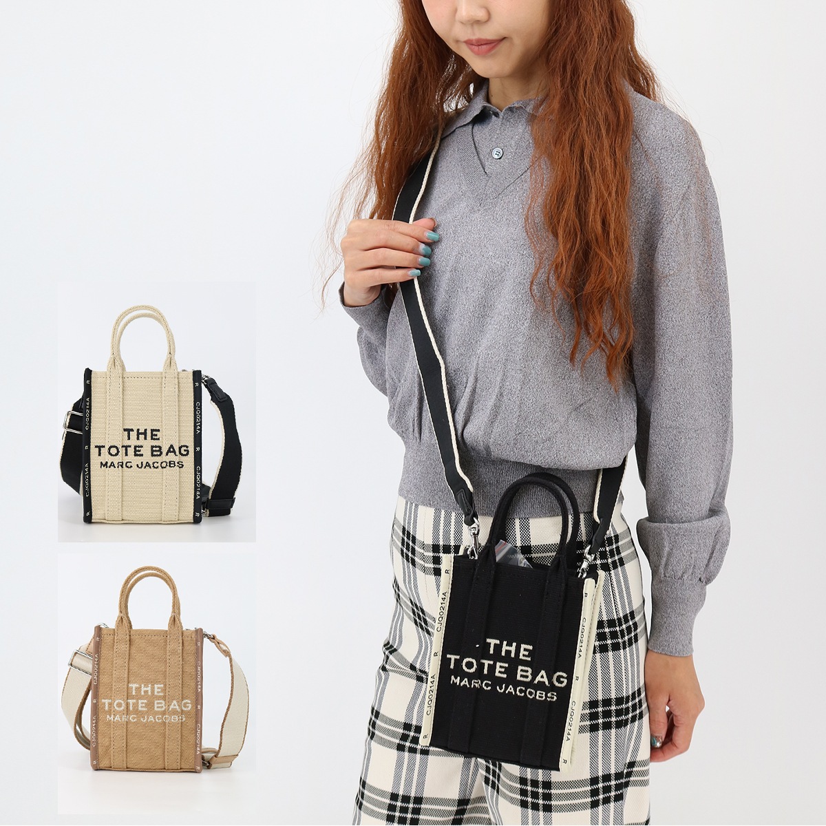 2R3HCR027H01 HE JACQUARD MINI TOTE ザ ジャカード フォーン トートバッグ 2WAY ショルダーバッグ ミニトートバッ