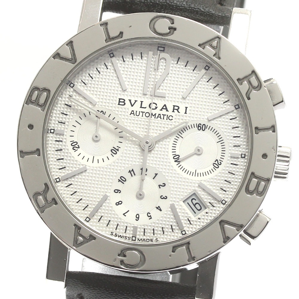 ブルガリ BVLGARI BB38SLCH ブルガリブルガリ デイト クロノグラフ 自動巻き メンズ 内箱・保証書付き_883308【中古】