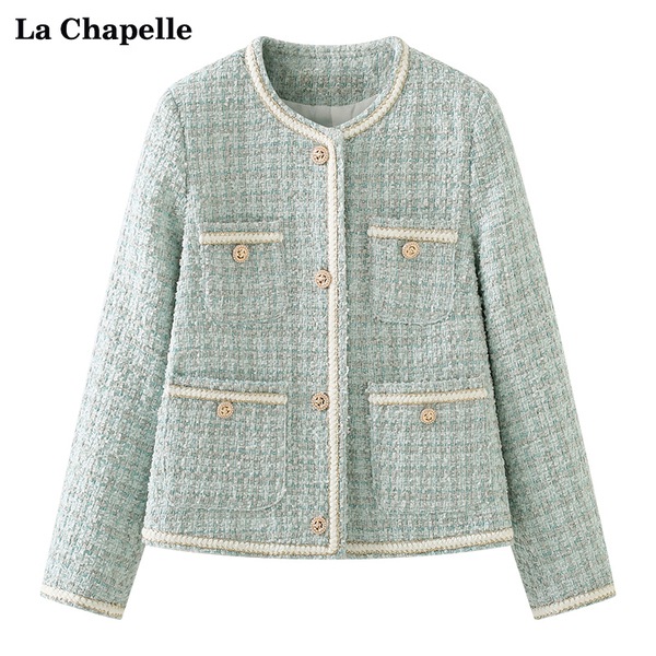 La Chapelle シャイニーツイードハイエンドレディジャケット