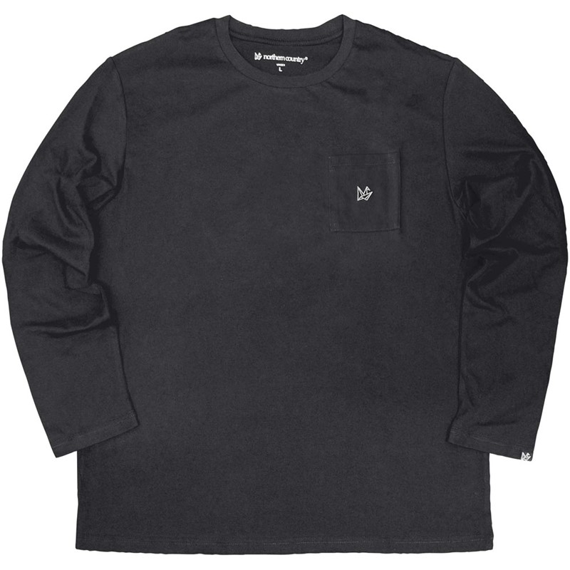 ノーザンカントリーnortherncountry LONG T-SHIRTS(FRONT POCK アウトドア長袖Tシャツ (tr1312-bk)