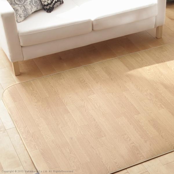 ラグ 1.5畳用 1畳半 単品 カバーのみ マット 北欧 木目 ウッド調 塩ビ 防水 撥水 床材 傷防止 フローリング 日本製 抗菌 防カビ 床暖房対応 クッションフロア