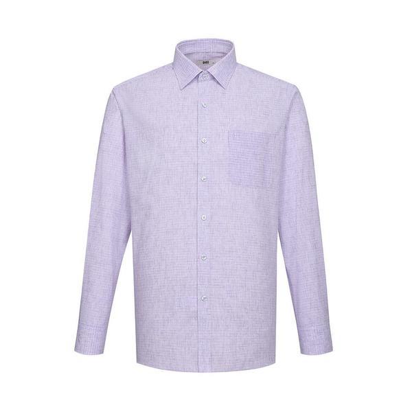 リネン混紡マイクロチェックシャツ__DLS3SHDL121R1