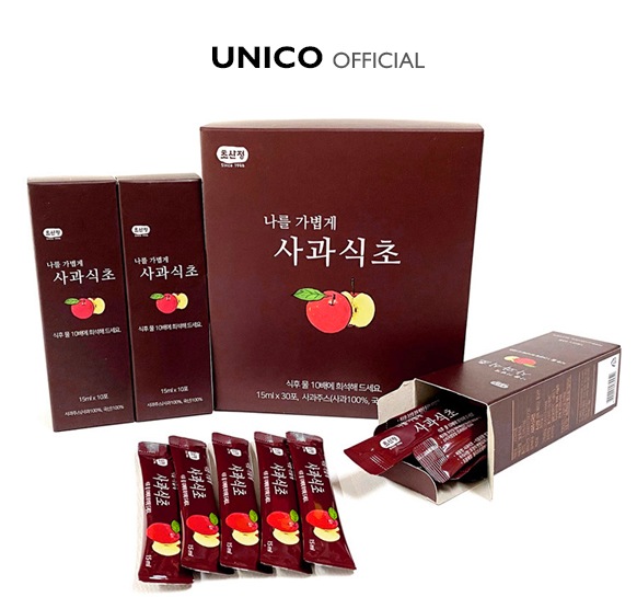 [日本初上陸]アップルサイダービネガー 15ml x 30包 りんご酢 希釈タイプ 韓国天然発酵