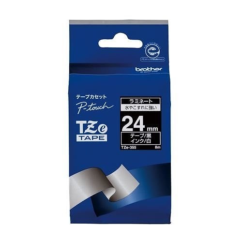 （まとめ買い）ピータッチテープ24mm黒/白 TZE-355 00009738 [x3]