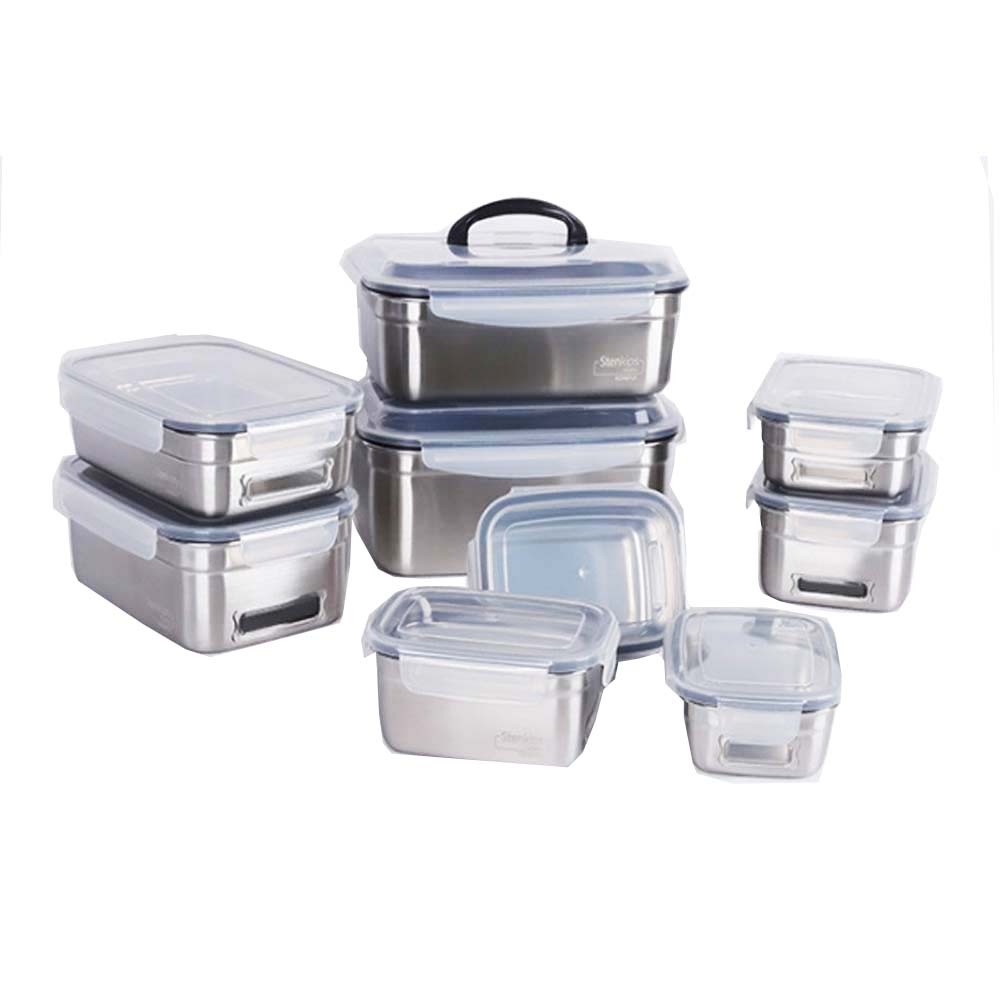 Gentle Prince all Stainless Steel 18-8 Storage Sealed Container Set 9その他