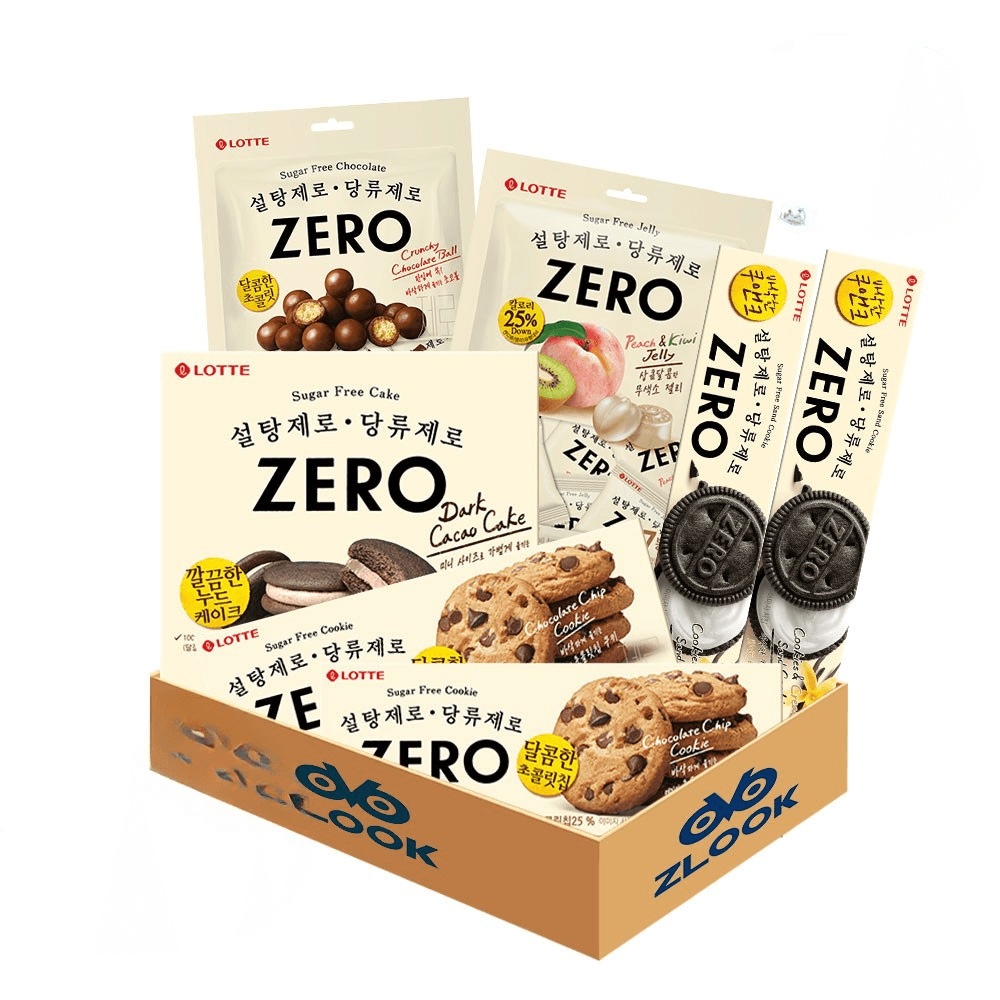 ロッテ製菓 低糖 おやつ ゼロ 砂糖不使用 お菓子 おやつ セット 5種 チョコレートチップクッキー クエンクサンド カカオケーキ