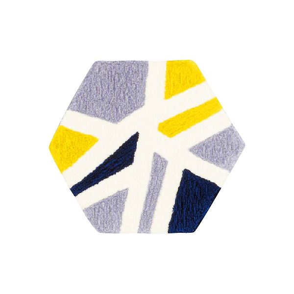 ラグマット/絨毯 [約70x80cm 六角形 イエロー] 『new trail』 プレーベル 14,369円