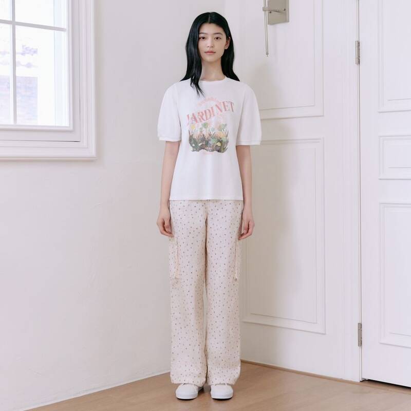 [レディース]パフスリーブアートワークTシャツ(T264MTS225W)