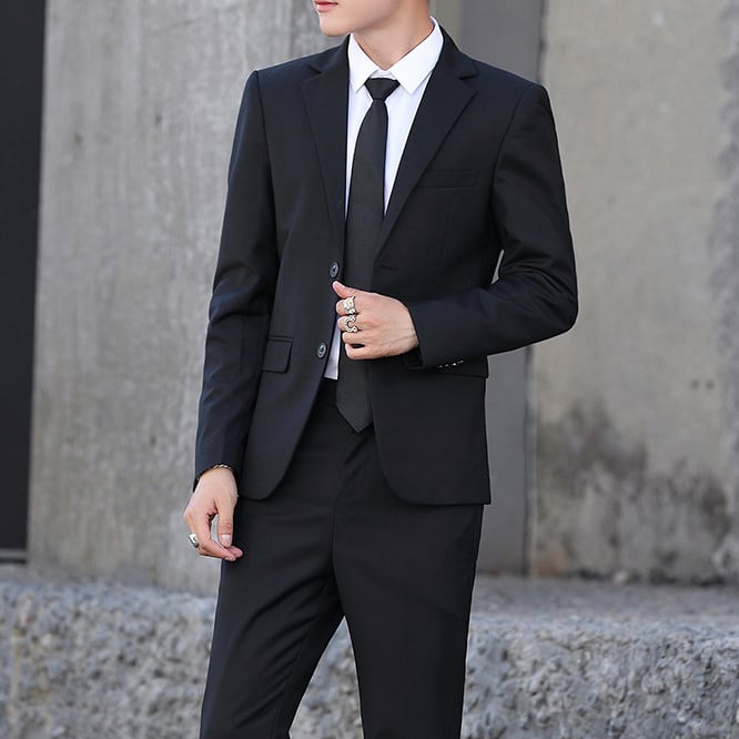 スーツ 紳士服 男 メンズ 人気 おすすめ おしゃれ お洒落 激安 安い プチプラ 上下２点セット セットアップ シングルスーツ ジャケット 二つ釦 パンツ スラックス テーパード s