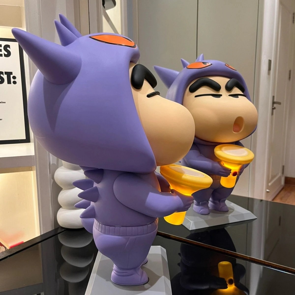 耿鬼クレヨンしんちゃんcos宝可夢43発光フィギュア野原新之助模型アニメ置物