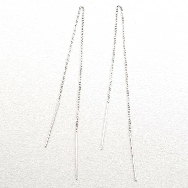 K10 10金 WG ホワイトゴールド ピアス 総重量約0.6g ジュエリー 中古