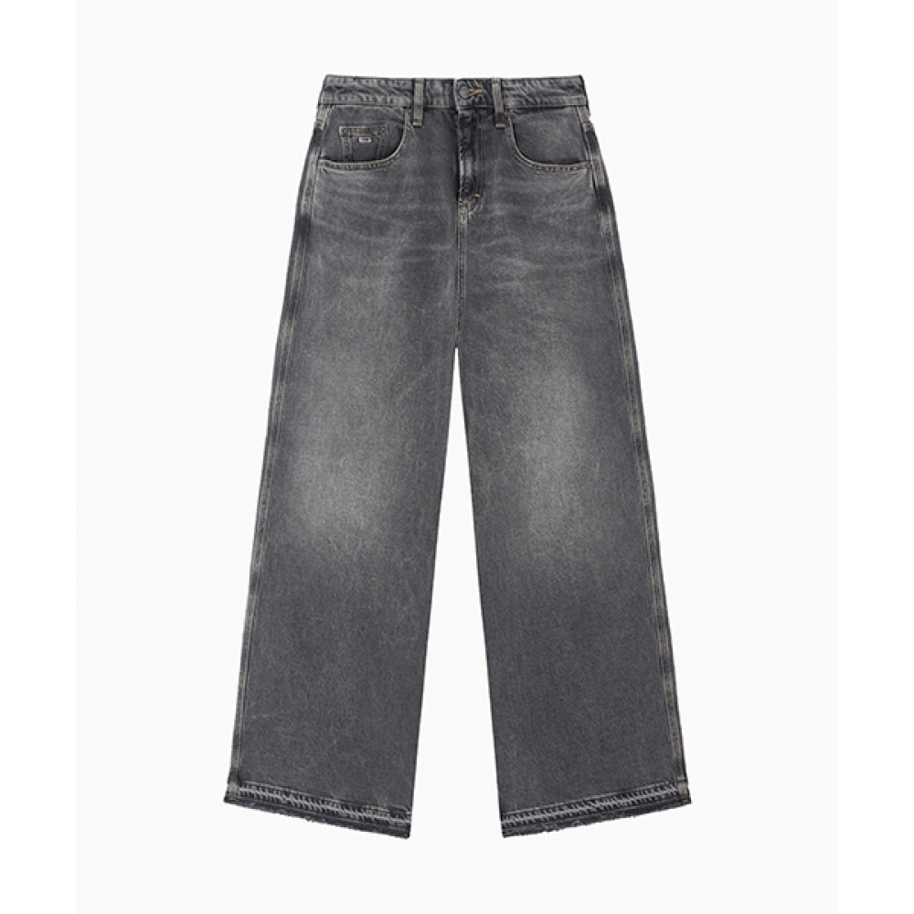 トミージーンズワイドブラックウォッシュデニムパンツ (T32F0NEW37TWT11BZ)