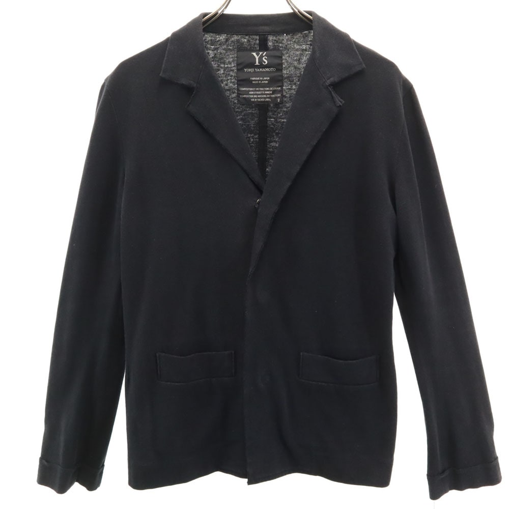ワイズ 日本製 長袖 カットオフ カーディガン 2 ブラック Ys ヨウジヤマモト メンズ