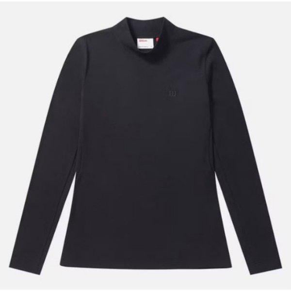 長袖Tシャツ VQA W243002GTL92-BLK 女性用モックネック長袖Tシャツ