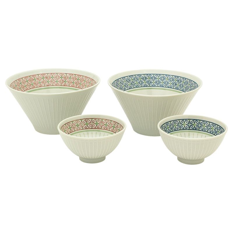 サンゴー とくさ七宝文 ペアサラダセット