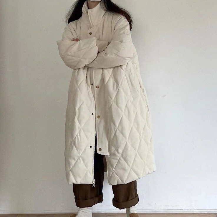 アウター レディース ロングコート 上着 S M L XL 韓国 ロング ロング丈 袖あり 長袖 キルティング かわいい 大人可愛い シンプル カジュアル 大人 おしゃれ お洒落 かっこいい レトロ