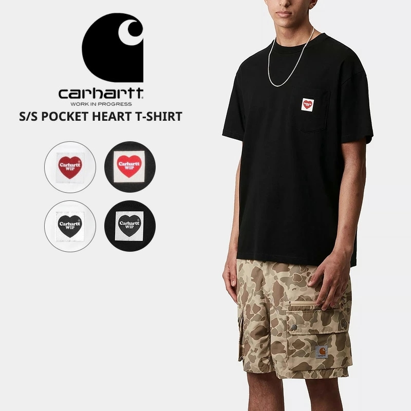 カーハート ダブリューアイピー メンズ ポケット付き半袖 Tシャツ Carhartt WIPショートスリーブポケットハートTシャツ カットソー トップス Tシャツ i032128