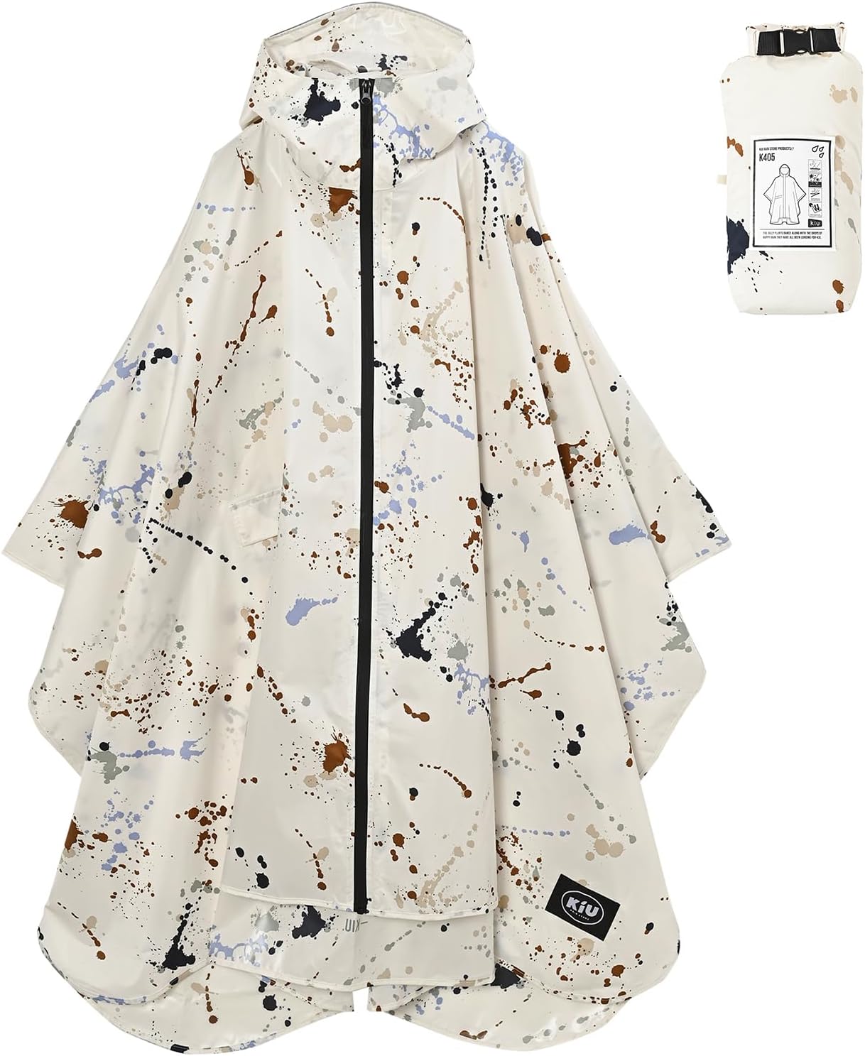 [キウ] レインポンチョ 2ND RAIN PONCHO - 2ND 防水 撥水 はっ水 耐水 雨対策 大雨 台風 梅雨 レインコート ポンチョ 雨具 雨ガッパ 雨合羽 収納袋 ポケット おしゃれ か