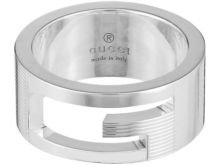GUCCI 032660-09840-8106 グッチ ブランデッド レギュラー Gリング SILVER925 スターリングシルバー 日本サイズ約6号
