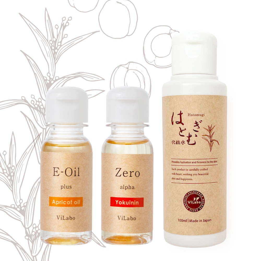 【3本セット】イポゼロα30ml＆E-oil+AP30ml＆はとむぎ化粧水100ml