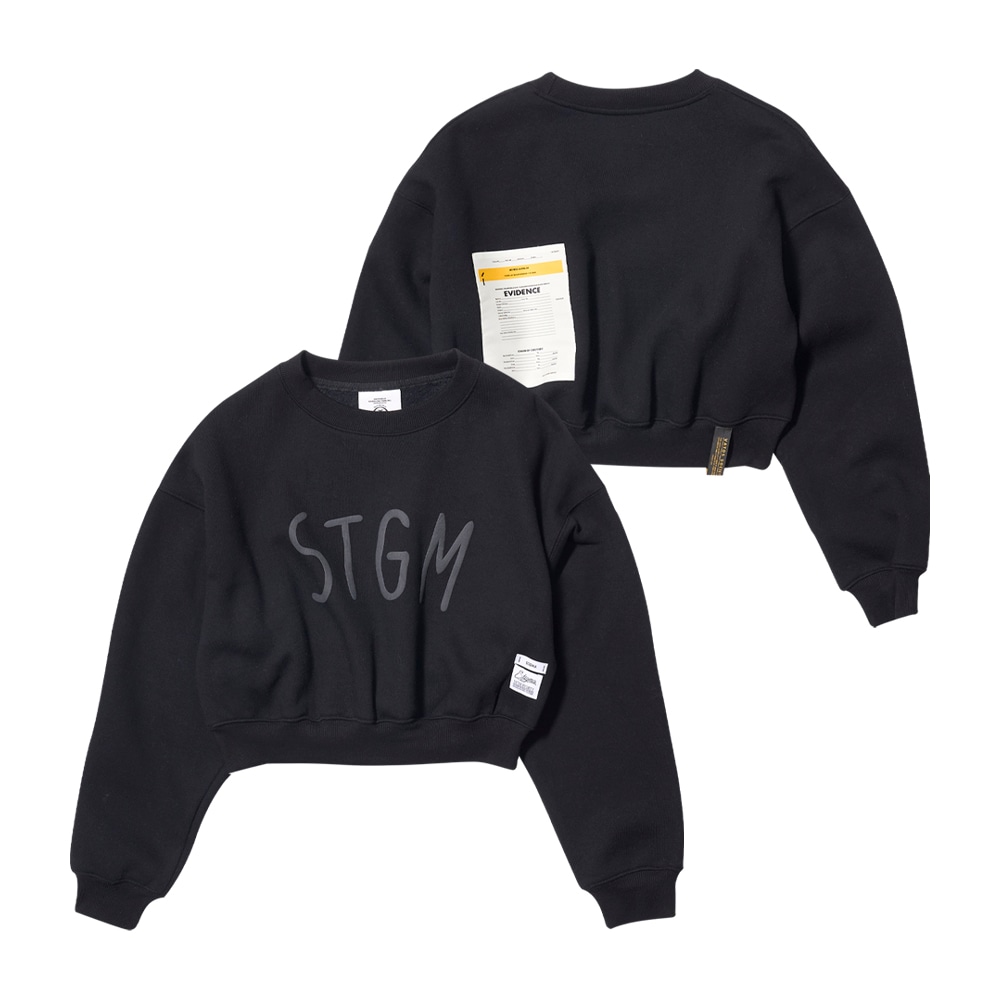 STGM CROPED CREWNECK(FEMALE) BLACK