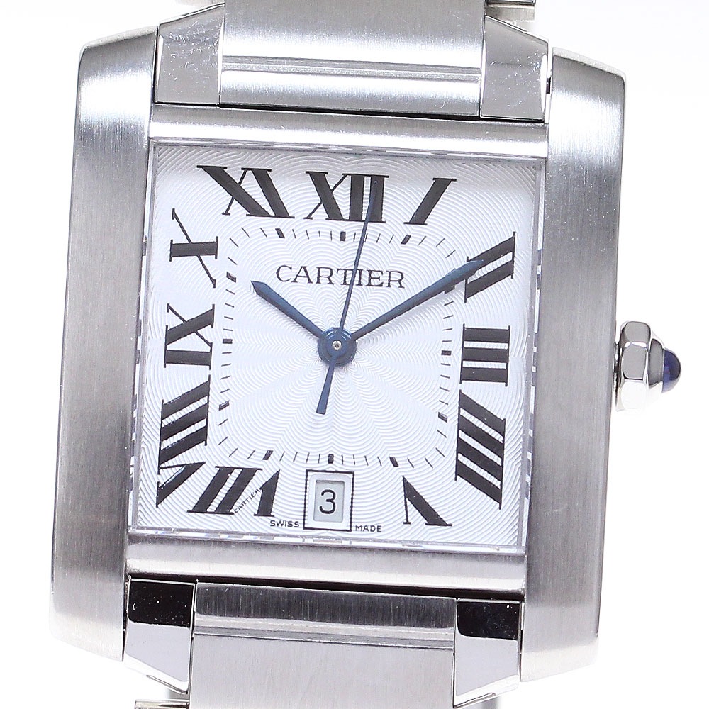 カルティエ CARTIER W51002Q3 タンクフランセーズLM デイト 自動巻き メンズ 良品 _832205【中古】
