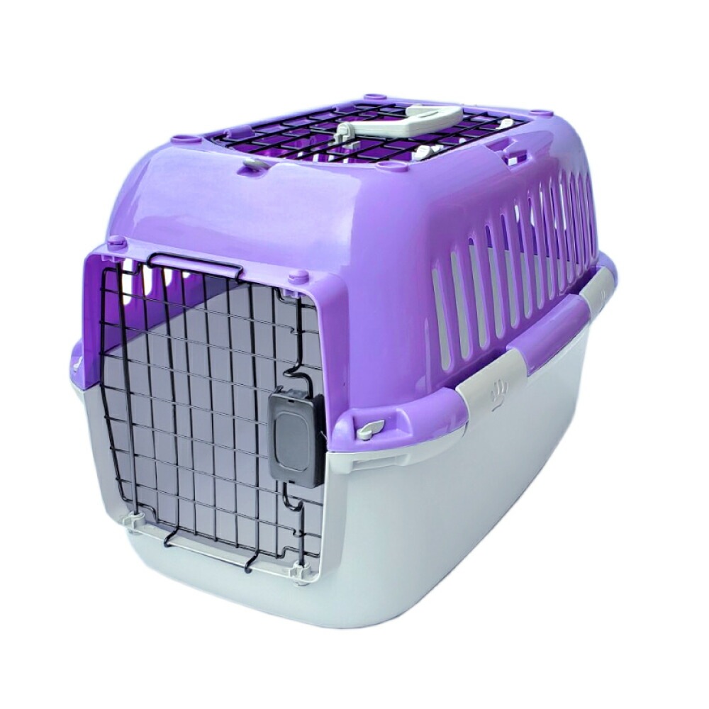 ファンタジーキャリー M OPEN パープル 犬猫 ペット用 キャリーケース ハードタイプ 耐荷重10kgまで