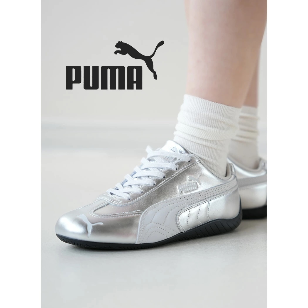 PUMA プーマ スピードキャット スニーカー WMNS SPEEDCAT SILVER FEATHER GRAY ( シルバー 薄底 韓国 レディース 406881-01 )