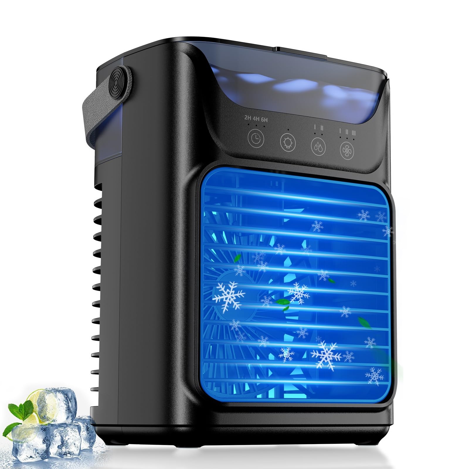 冷風機 冷風扇 卓上クーラー 【2025新型&超音波式噴霧&一台4役】 送風/冷却/加湿/スプレー 熱中症と暑さ対策 卓上扇風機 700ml大容量タンク 氷入れ可能 3段階風力調節 USB給電 省エネ