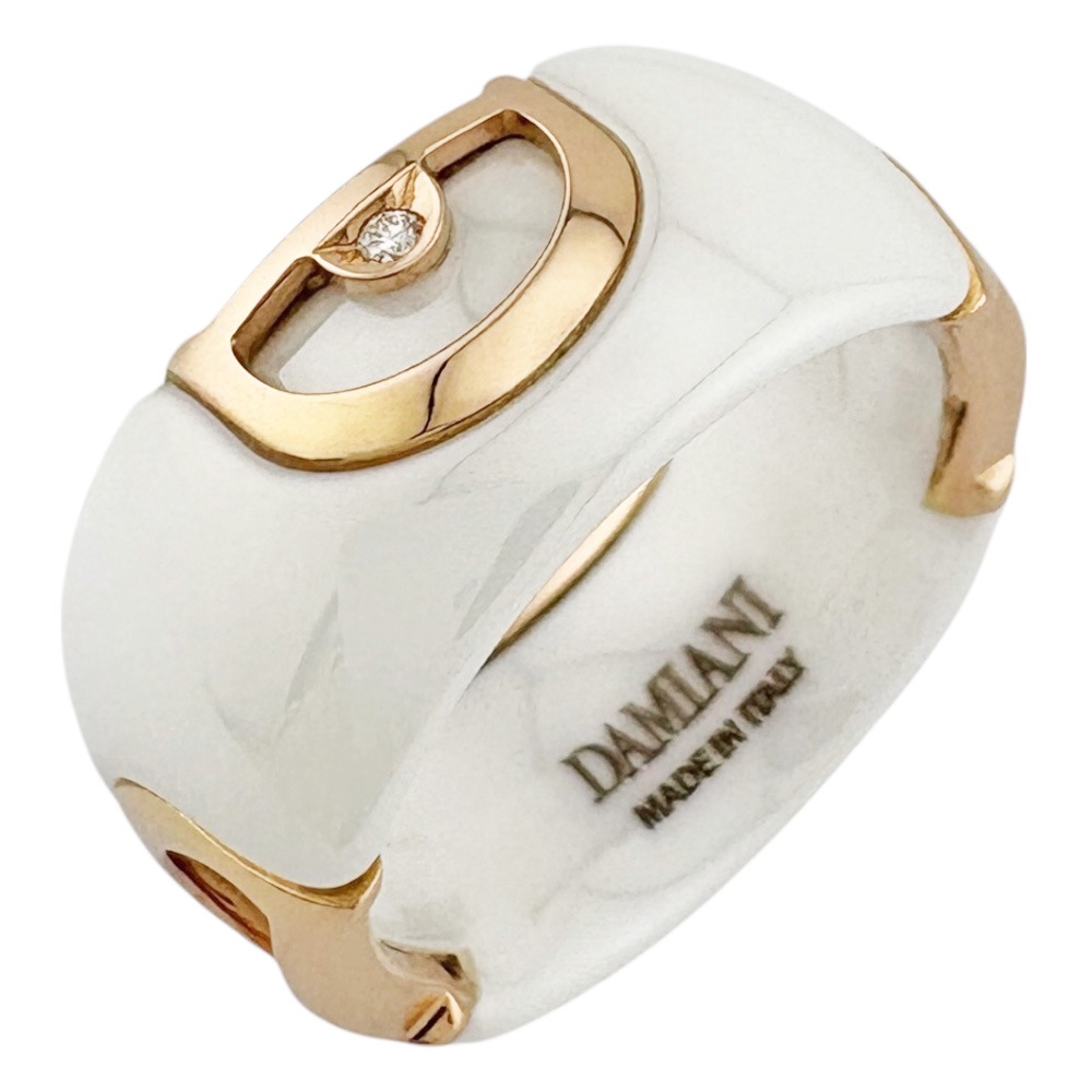 ダミアーニ Dアイコン リング 指輪 10.5号 18金 K18ピンクゴールド ダイヤモンド Damiani 中古 美品