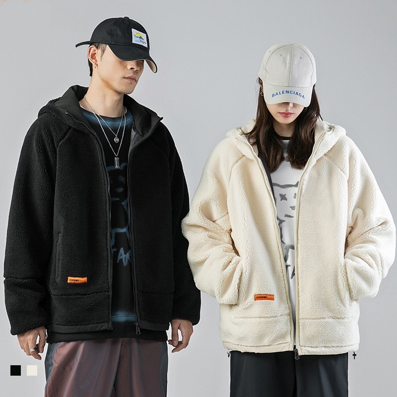 ボアブルゾン ユニセックス ボアジャケット カップル ペアルック アウター レディース メンズ 中綿