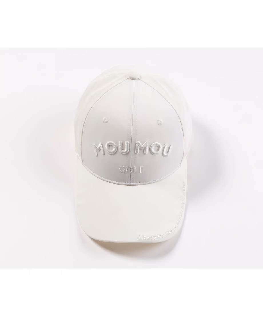 MOUMOUロゴキャップ　ホワイト