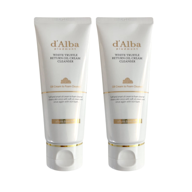 ホワイトトリプルリターンオイルクリームクレンザーチューブ, 100ml, 2個