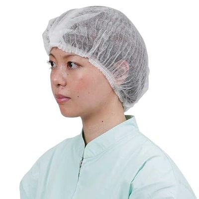 他サイト： 不織布キャップ 7045 不織布使いきりヘアキャップ 100枚入 ホワイト 川西工業1枚の商品画像