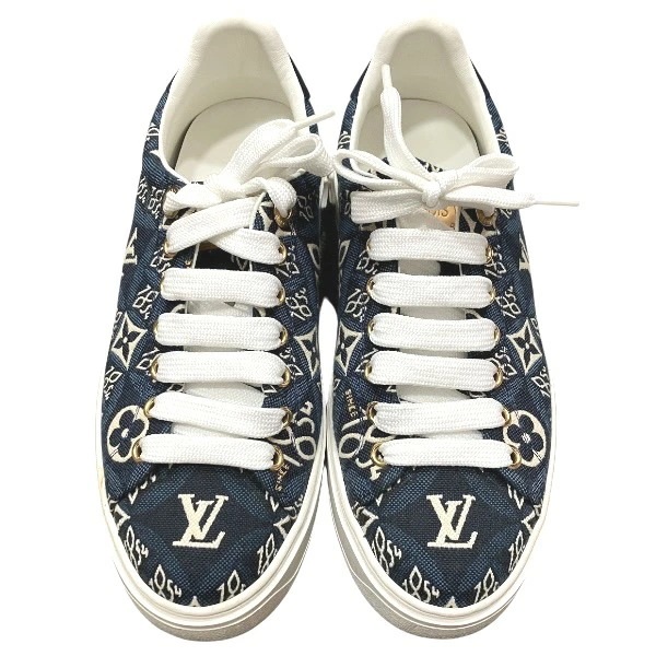 ルイヴィトン タイムアウトライン 1A7RB3 36 デニム スニーカー 靴 レディース【中古】