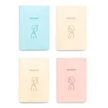 (KOR) シンプルカップルパスポートケース韓国産ホルダーカバー紙箱男女