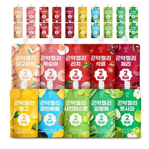 【DAY&】エブリデーパック こんにゃくゼリー 10種x3個 / 韓國ダイエット食品