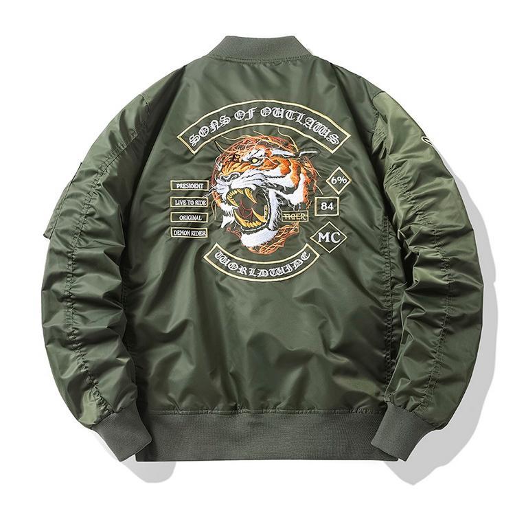 ミリタリージャケット メンズ MA1 MA-1 ジャケット ジャンパー フライト 刺繍 ミリタリーアウター 秋 秋物