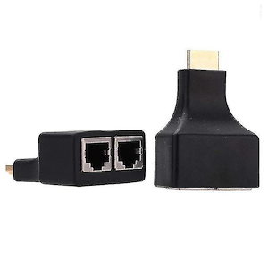 オーディオ ビデオ レシーバー アクセサリー 2x hdmi to rj45 デュアル ポート エクステンダー (最大 30m)