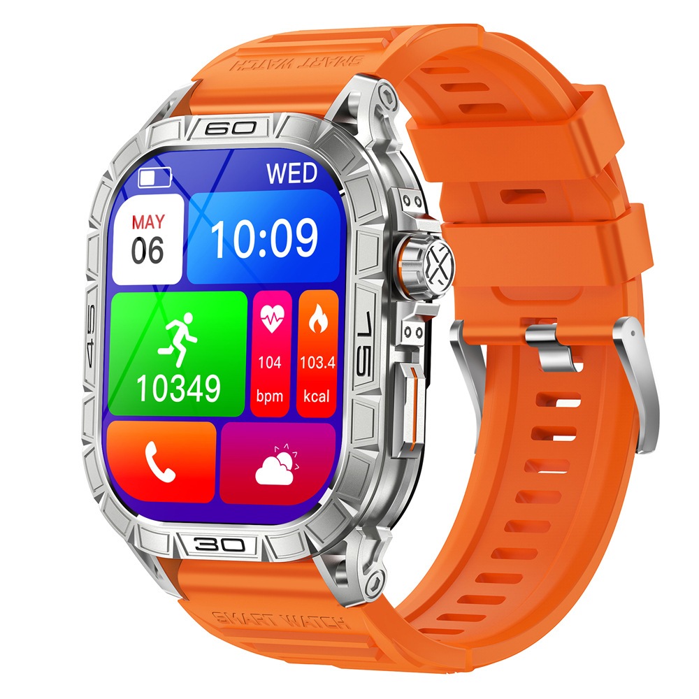 Bluetoothコールスマートウォッチ1.96インチamoled Hd Compase Heart Reat Sports Wath