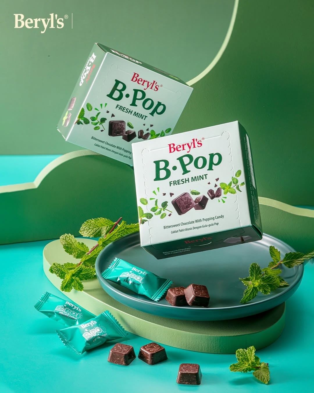 ( 4パック）ベリルズポッピングキャンディ 50g（フレッシュミント）