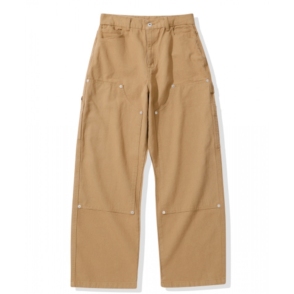 CODEGRAPHY ワイドカーペンターウォッシュコットンパンツ_ダークベージュ 10,403円