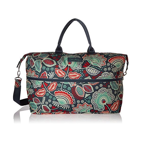 Vera Bradley Lighten Up Expandable Travel Bag Nomadic Floral One Size 並行輸入品