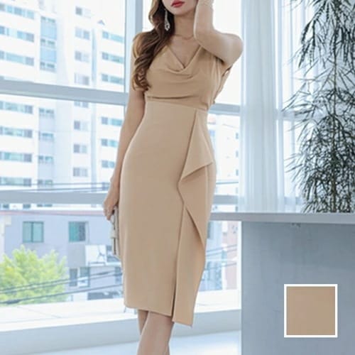 パーティードレス 結婚式 ワンピース ミディアム ひざ丈 オケージョン ドレス 韓国 ファッション レディース 春 夏 ブライダル お呼ばれ コーデ 成人式 二次会 同窓会 20代 30代 40